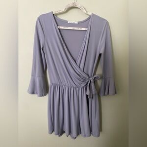 Powder Blue Wrap Jumpsuit